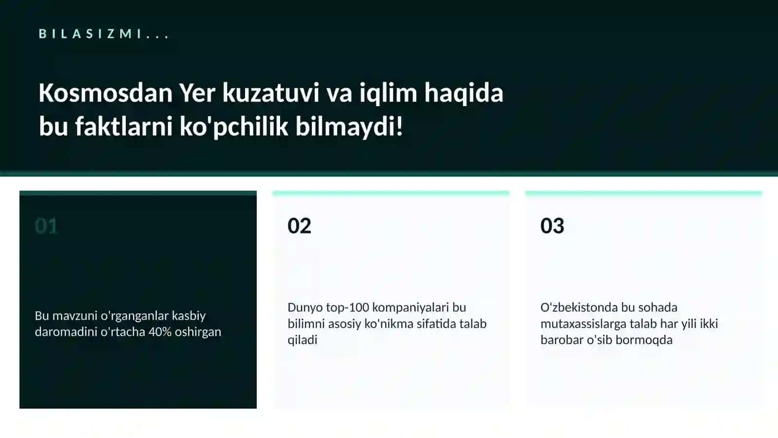 Kosmosdan Yer kuzatuvi va iqlim 2