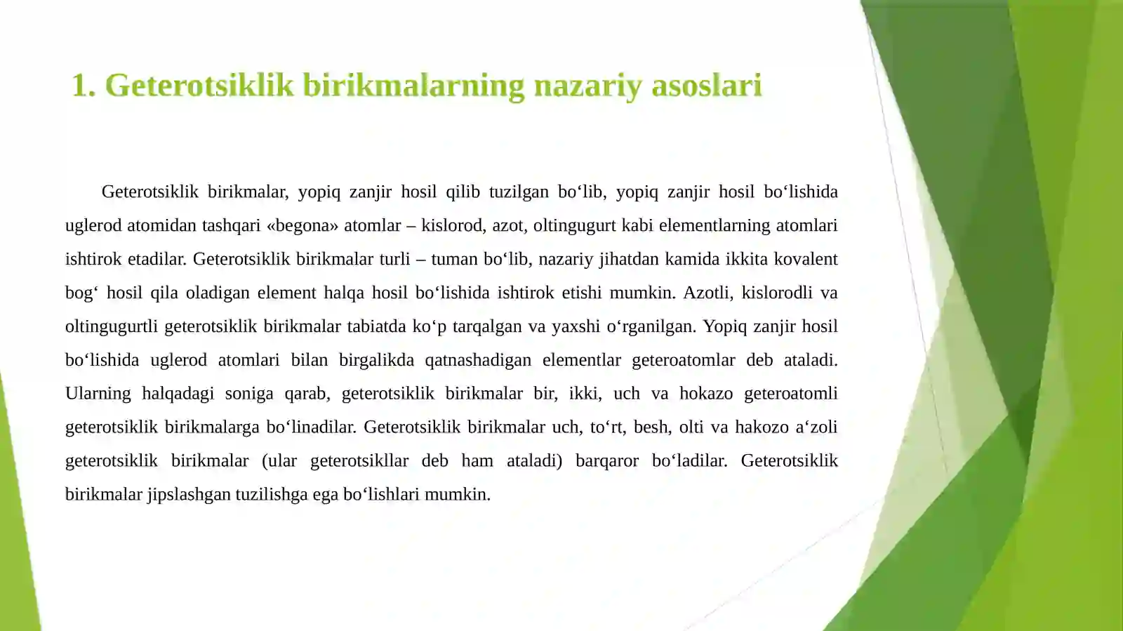 Geterotsiklik birikmalar 2