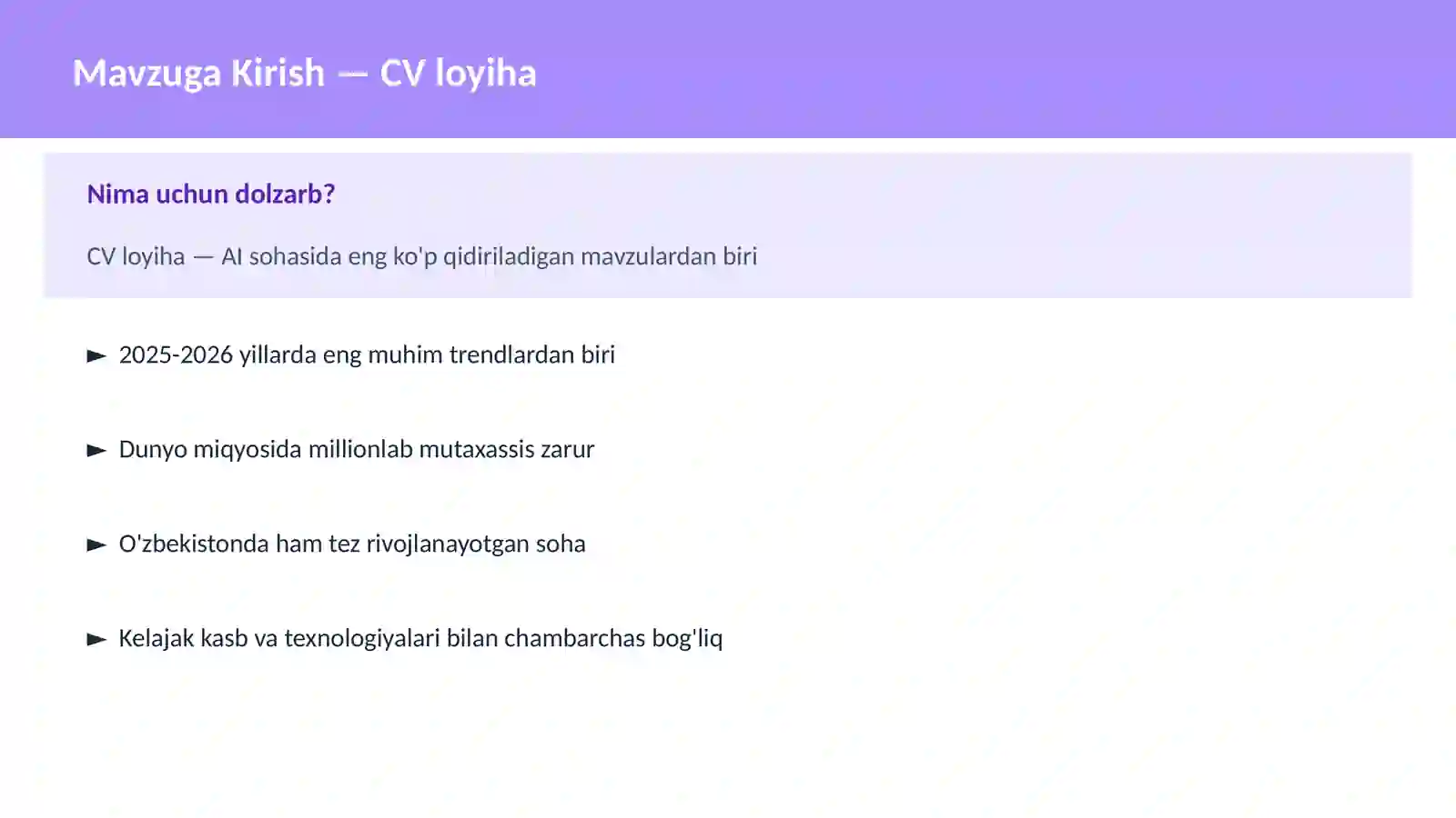 CV loyiha 2