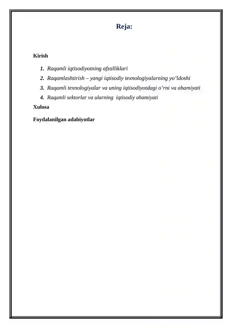 Raqamli Texnologiyalar va Ularning Zamonaviy Iqtisodiyotdagi Roli 2