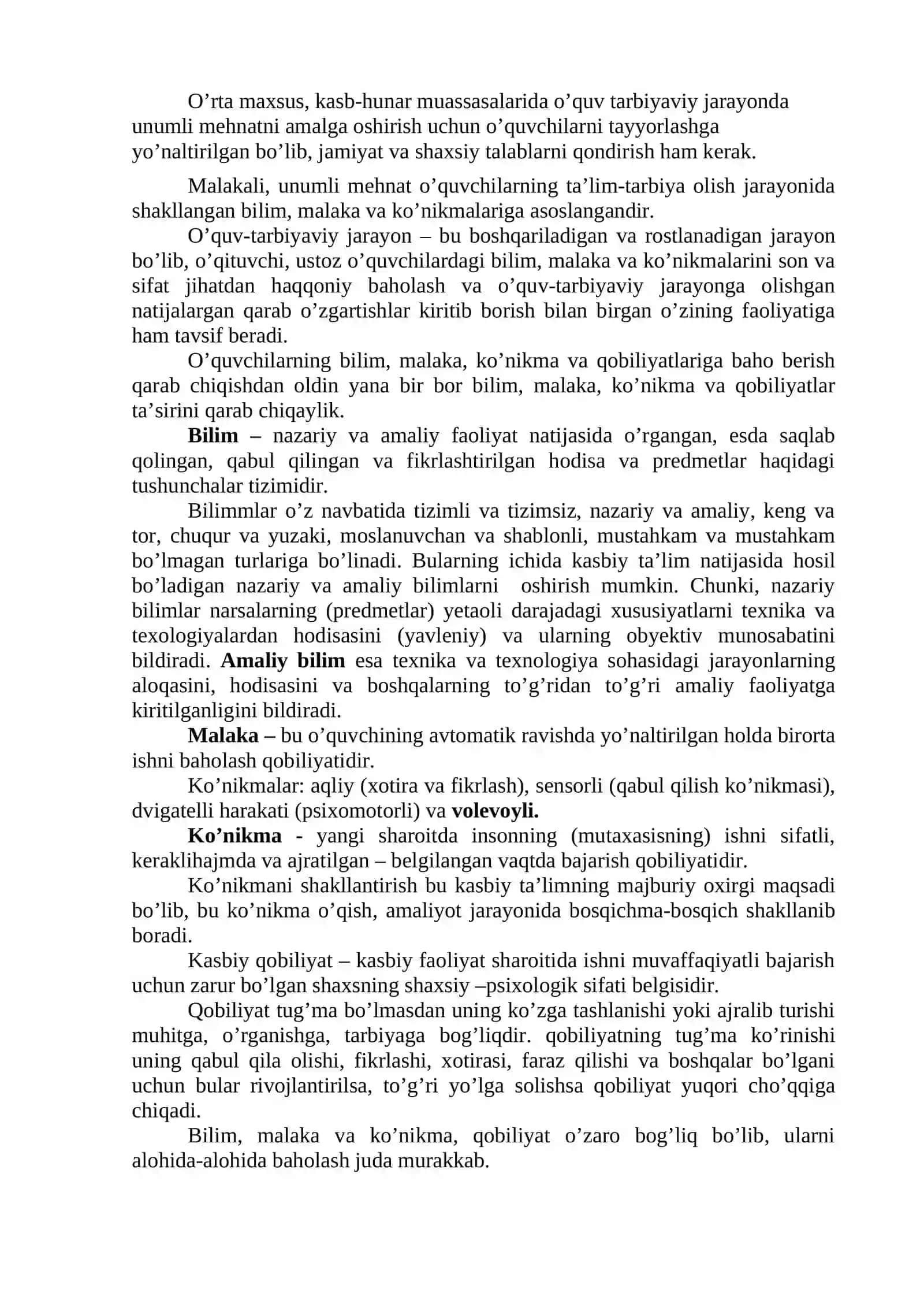 O’quvchilarning bilim, malaka va kunikmalarini tekshirish va baxolash 2