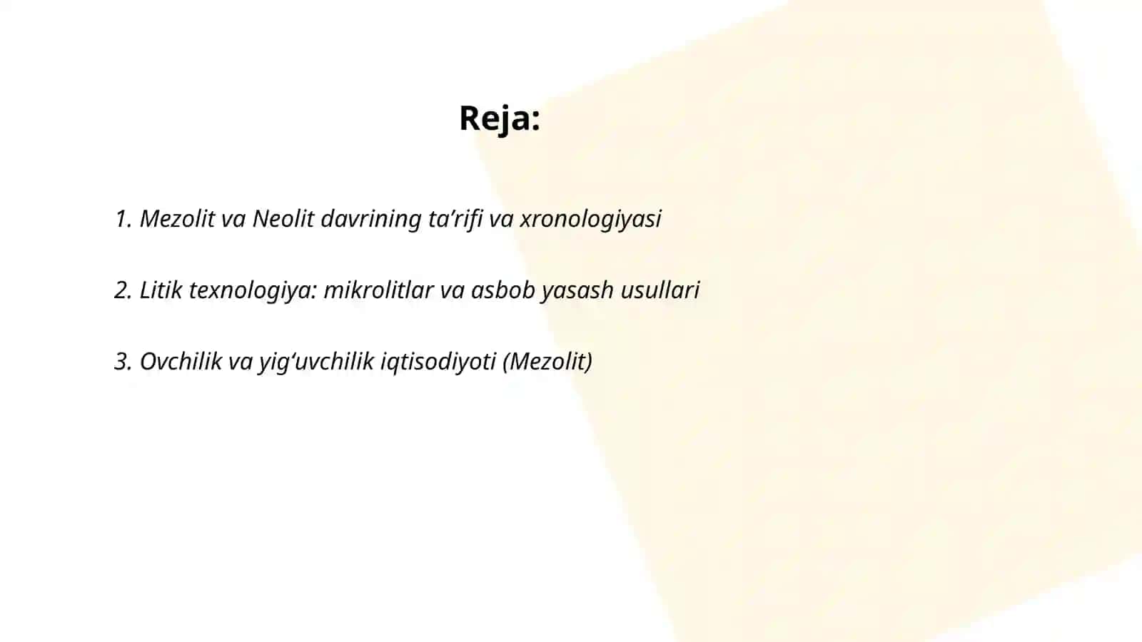 Mezolit va neolit davri arxeologik madaniyatlari 2