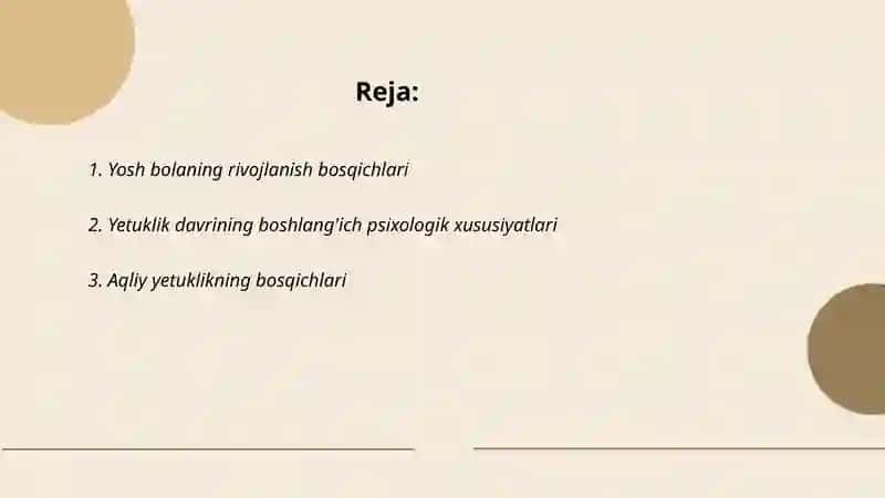 Yetuklik davrining birinchi bosqichidagi psixologik xususiyatlar 2