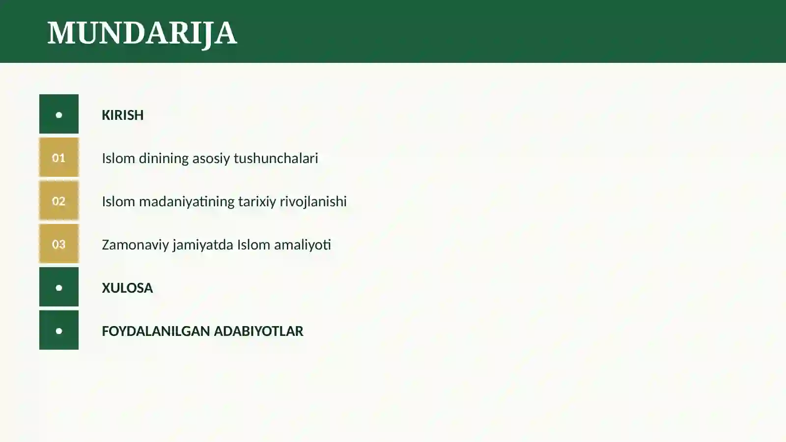 ISLOM DINI VA MADANIYATI 2
