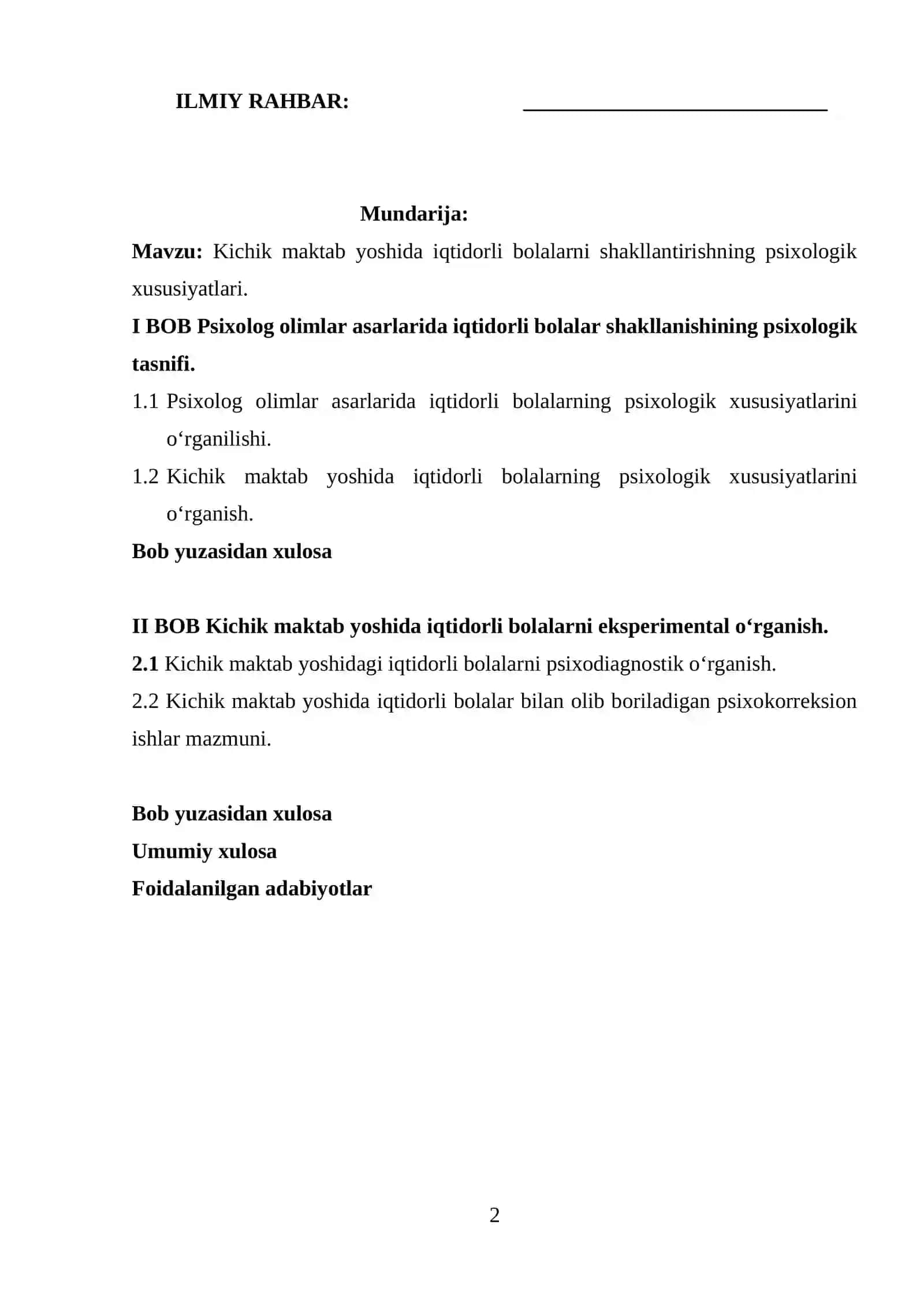 Kichik maktab yoshida iqtidorli bolalarni shakllantirishning psixologik xususiyatlari 2