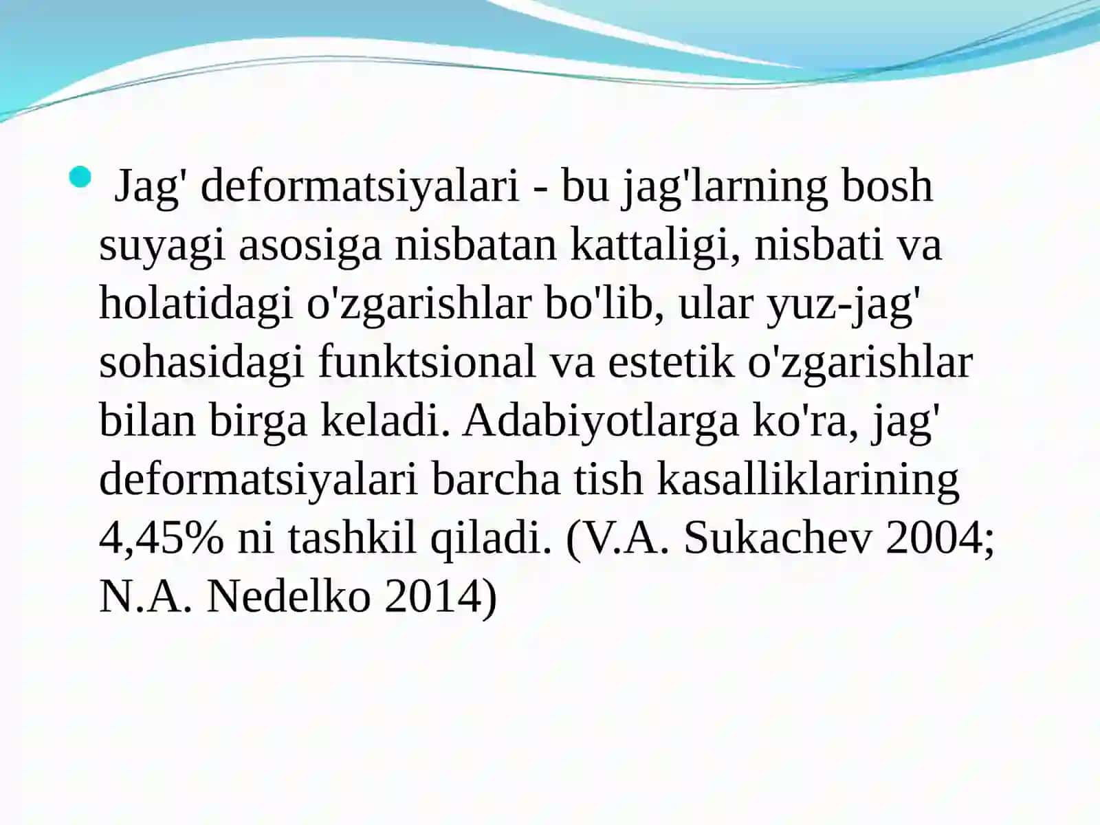 Jag' deformatsiyalari 2