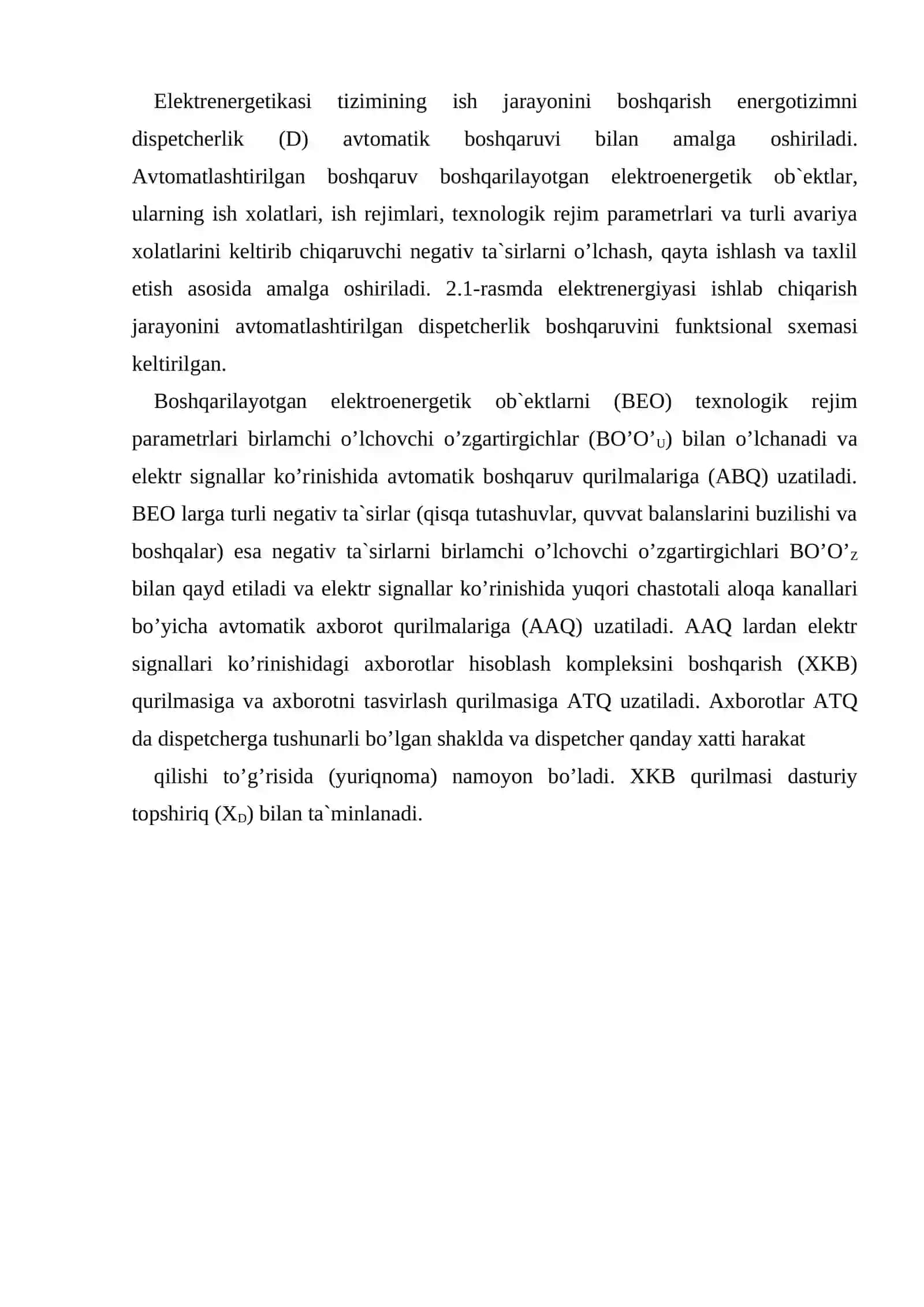 Elektr energetikasi boshqaruv tizimi 2