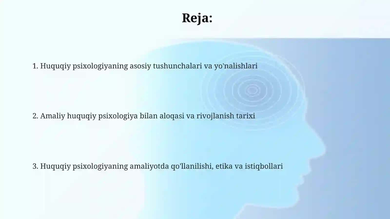 Huquqiy psixologiya: ta'rif, asosiy tushunchalar va rivojlanish tarixi 2
