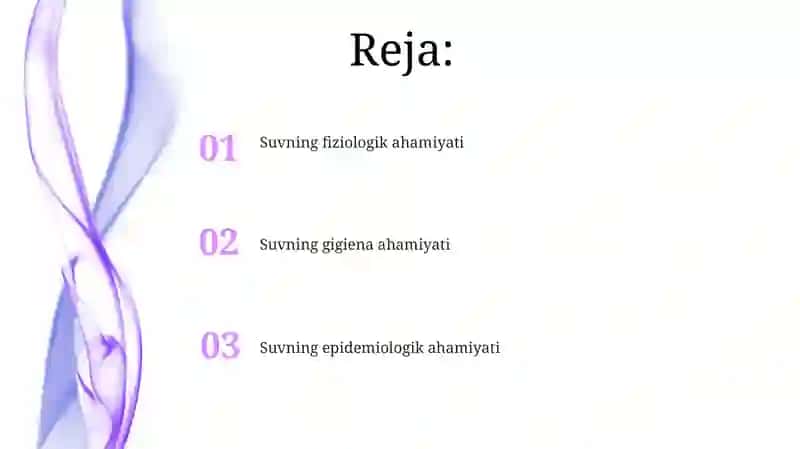 Suvni gigenik fiziologik epidemiologik ahamiyati 2