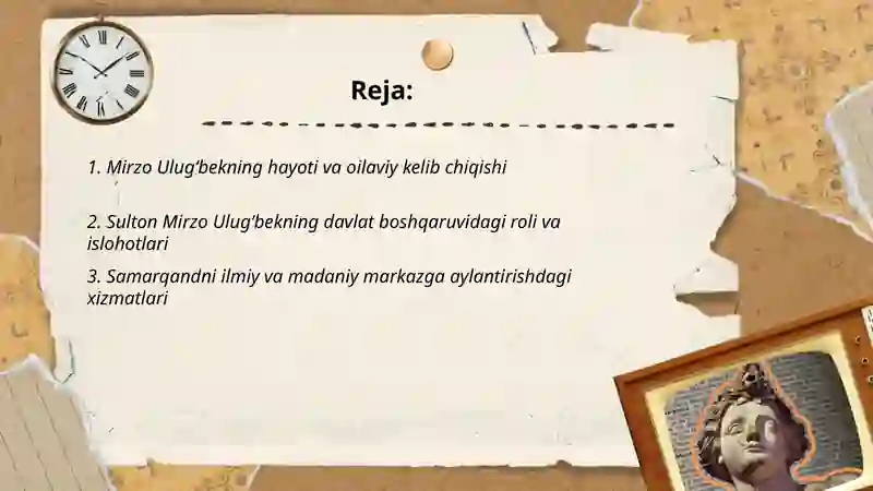 Mirzo Ulugʻbek - davlat arbobi va buyuk olim 2