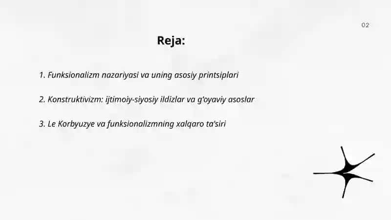 XX asr arxitekturasi: funksionalizm va konstruktivizm 2