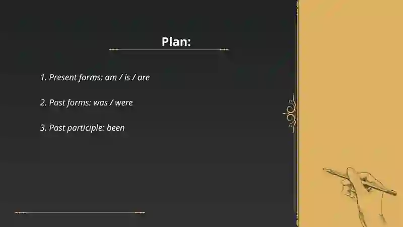 Present forms of "to be" 2