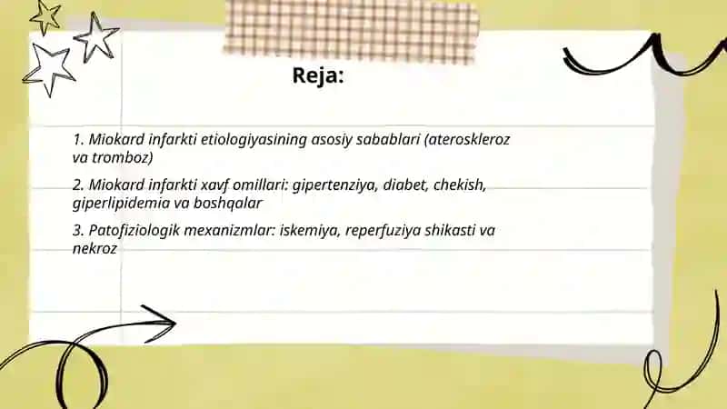 Miokard infarkti etiologiyasi, tasnifi va birinchi yordam algoritmi 2