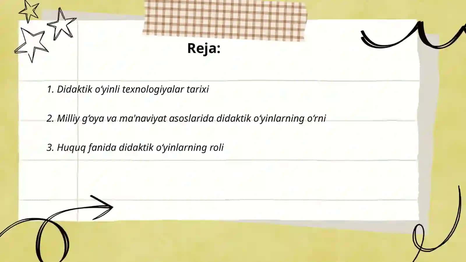 Didaktik õyinli texnologiyalarning milliy ğoya ma'naviyat asoslari va huquq fanlarini õqitishdagi õrni 2