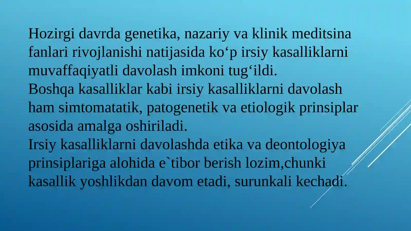 IRSIY KASALLIKLARNI DAVOLASH 2