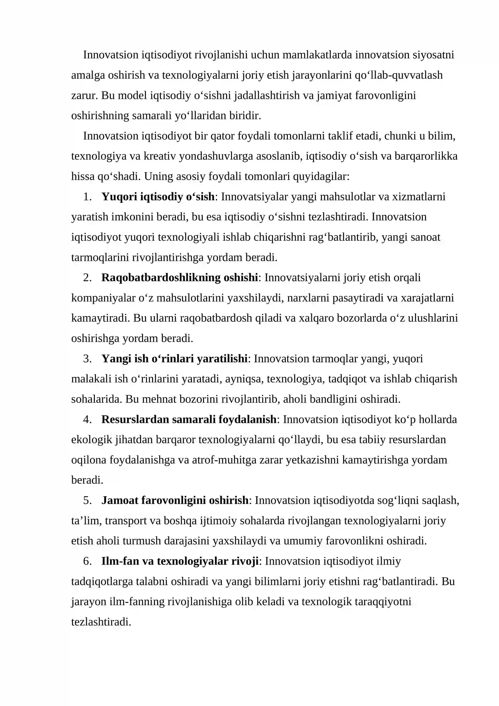 Innovatsiya va texnologiya 2