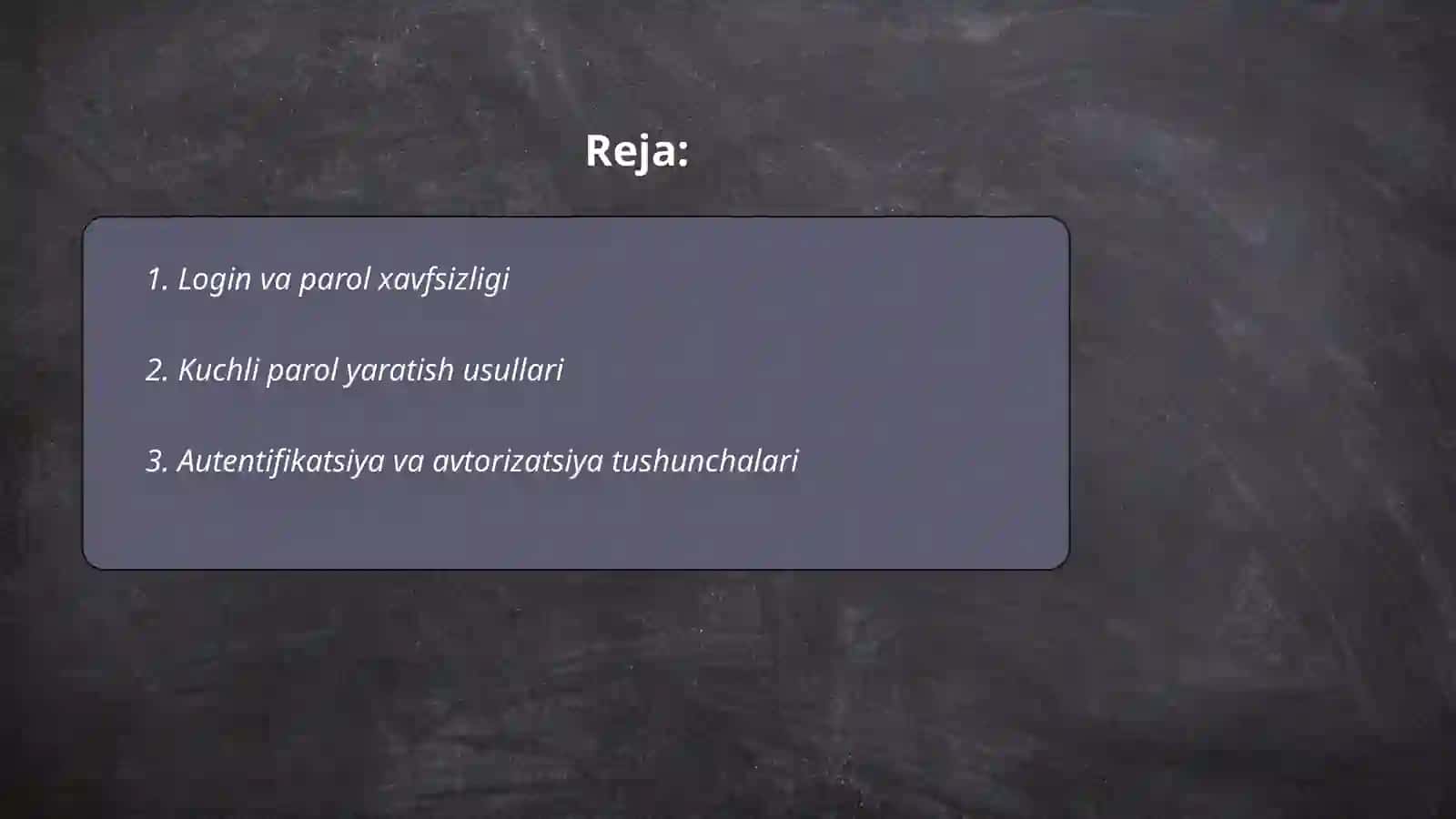 Login va parol tushunchasi.Kompyuter tarmoqlariga ruxsatsiz ulanish 2