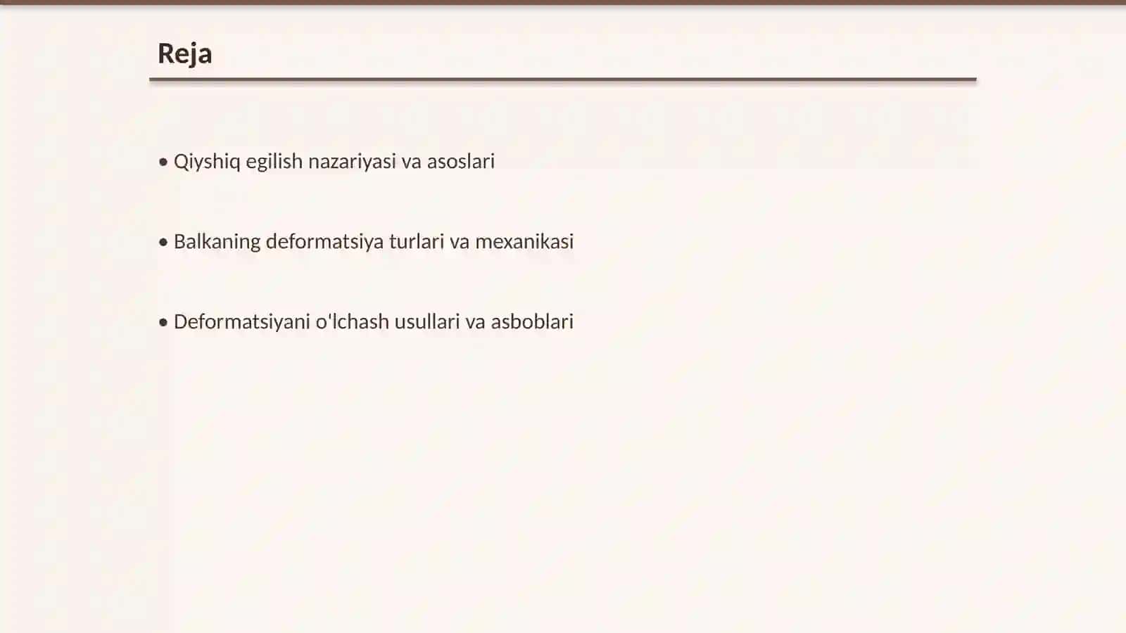 Qiyshiq egilishda balkaning deformatsiyasini aniqlash 2