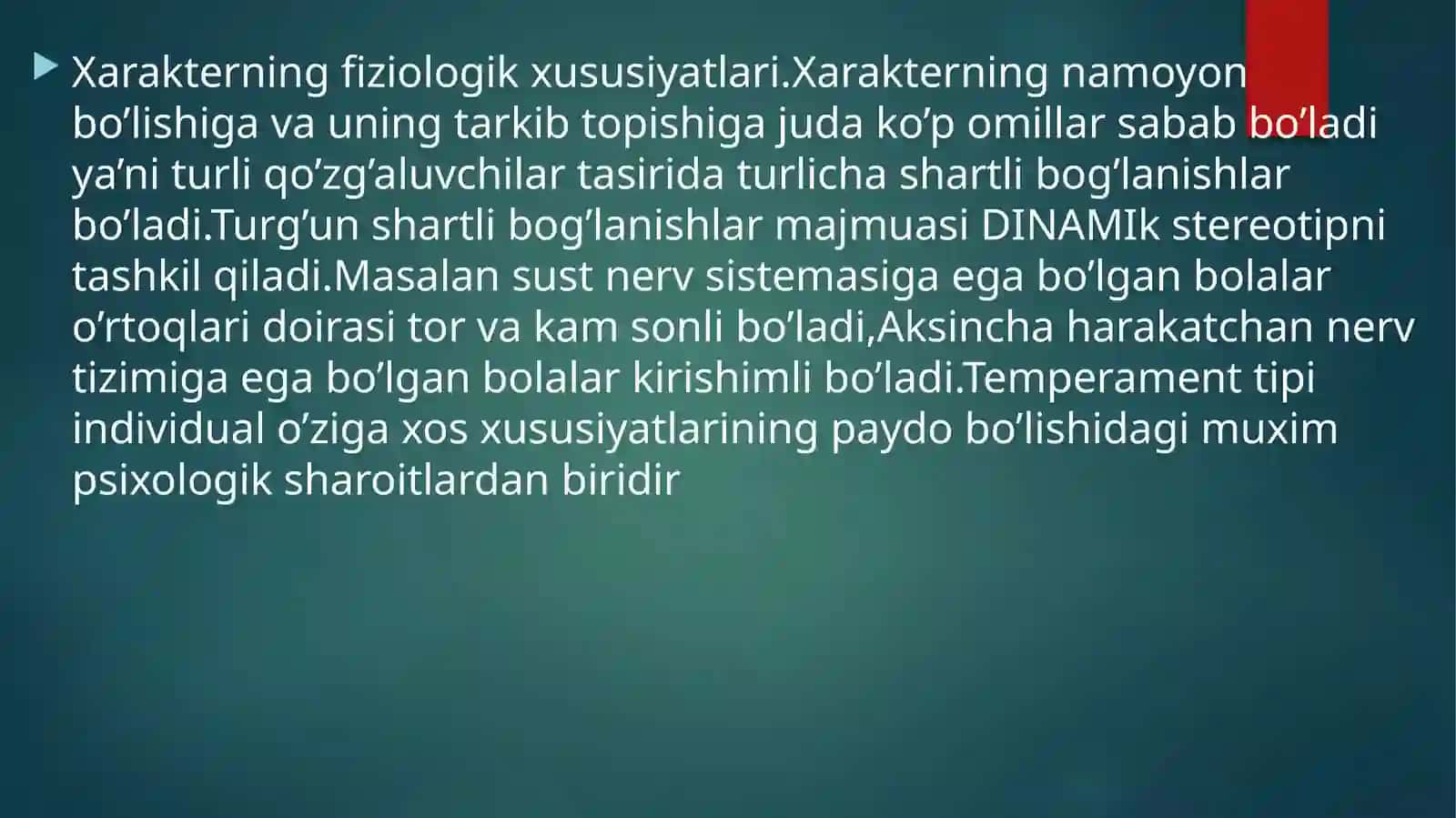 Xarakter va qobiliyatning psixologik tavsifi 2