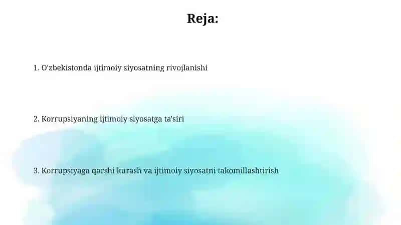 O'zbekiston Respublikasining «Korrupsiyaga qarshi kurash ishtiyoqi» 2