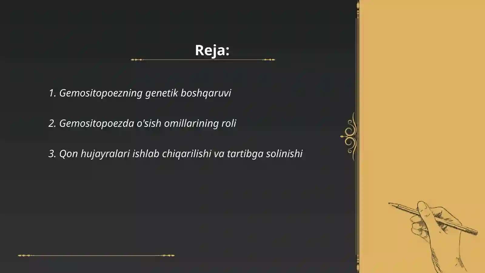 Gemositopoez jarayonlarining boshqariluvi 2
