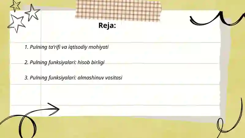Pulning mohiyati va asosiy ahamiyatlari 2