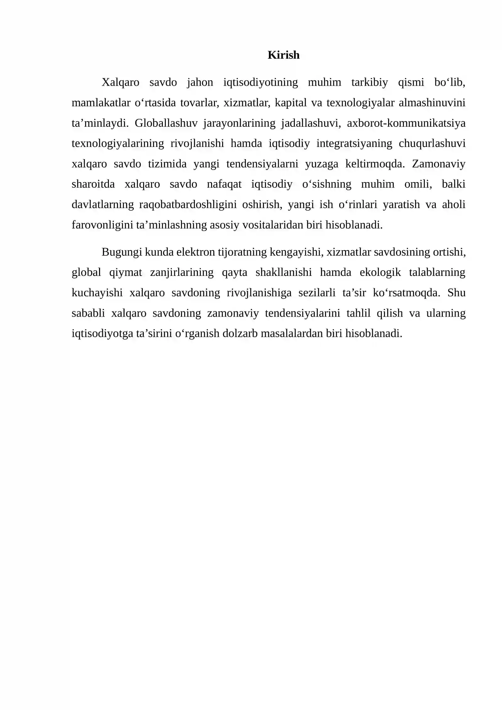 Xalqaro Savdoning Zamonaviy Tendensiyalarini Tahlil Qilish 2