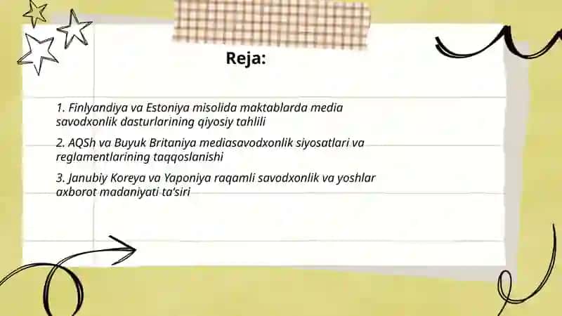 Xorijiy mamlakatlarda media savodxonlik va axborot madaniyatining qiyosiy tahlili 2