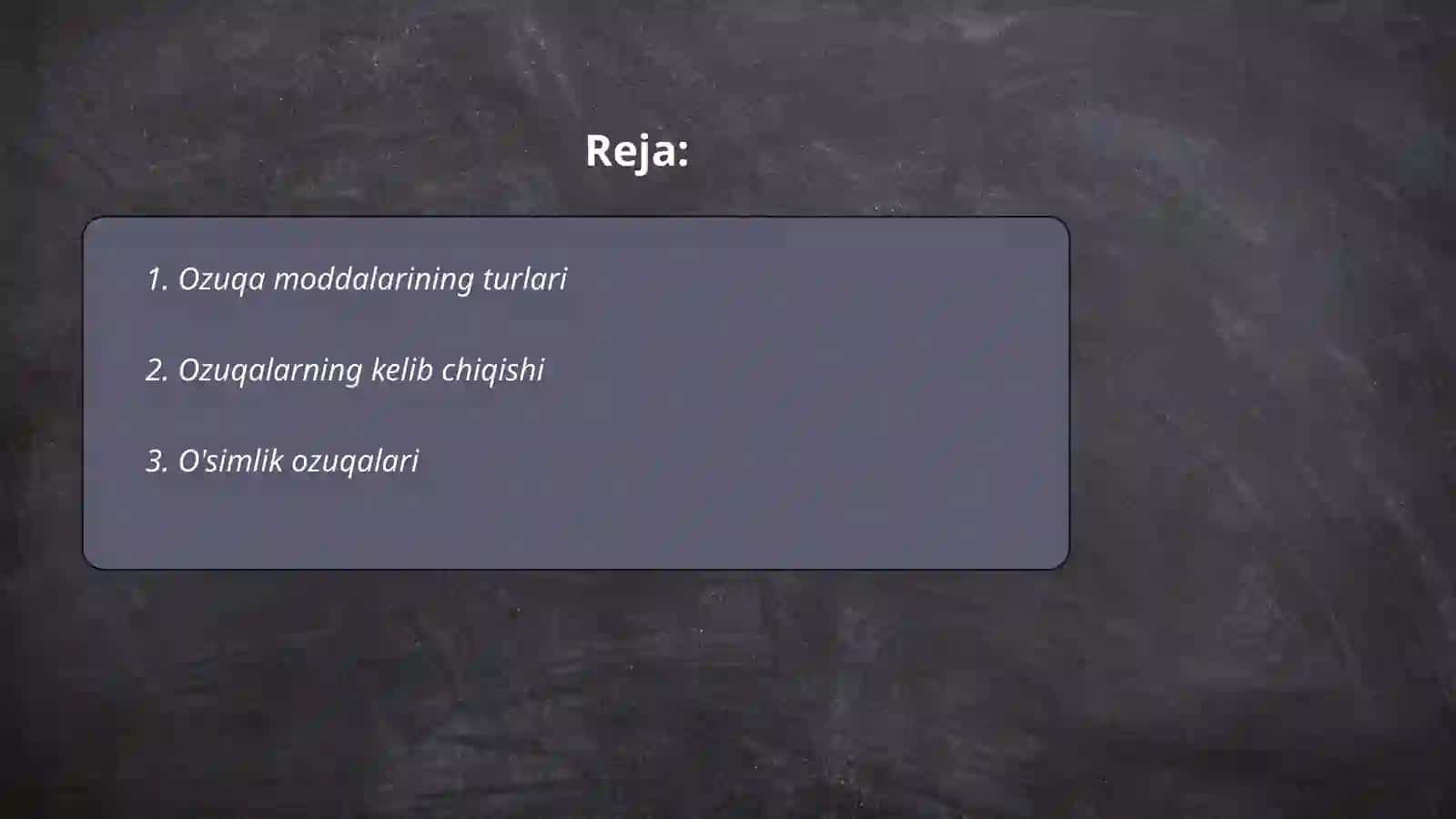Ozuqa moddalarining turlari 2