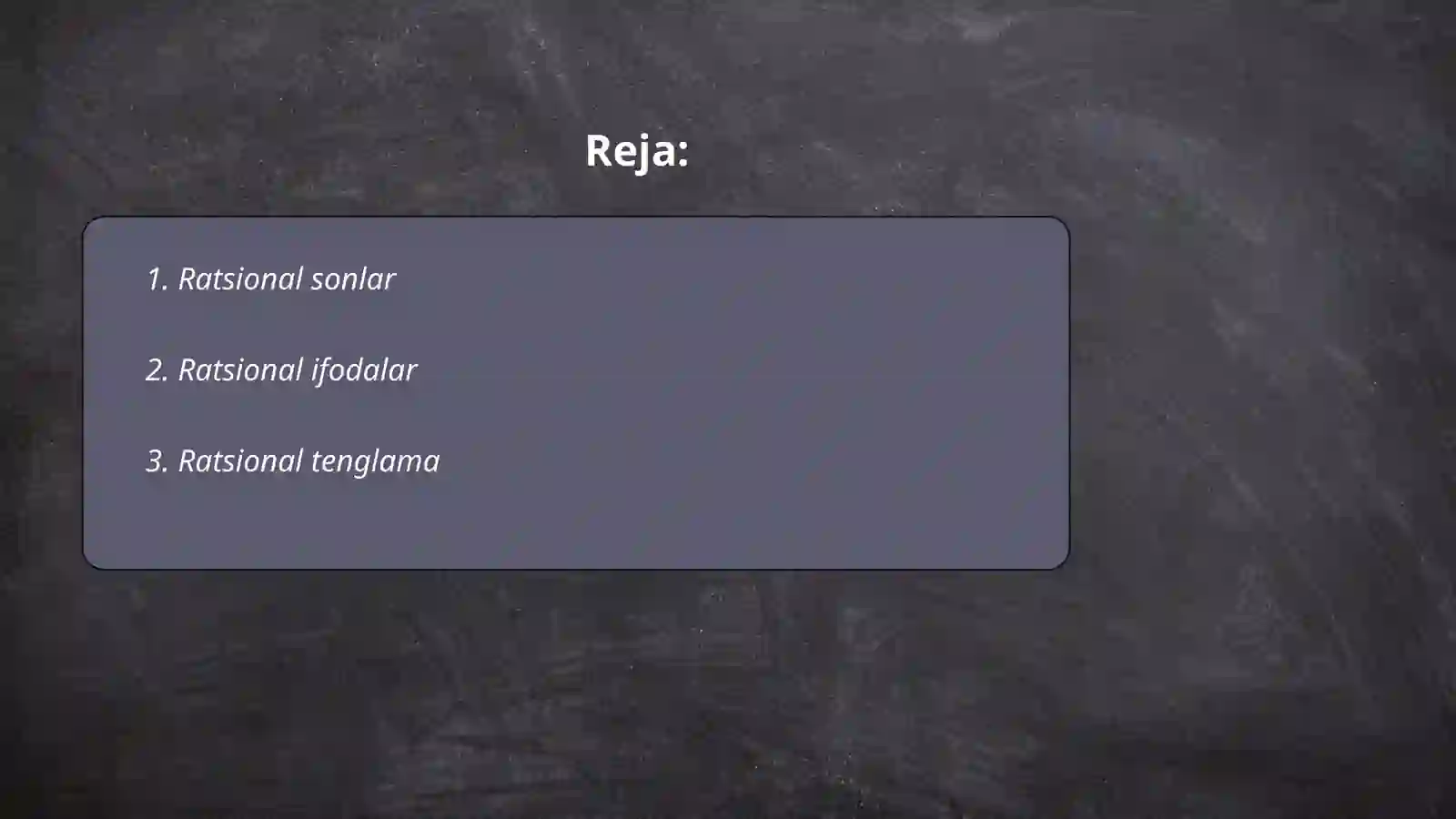 Ratsional sonlar 2