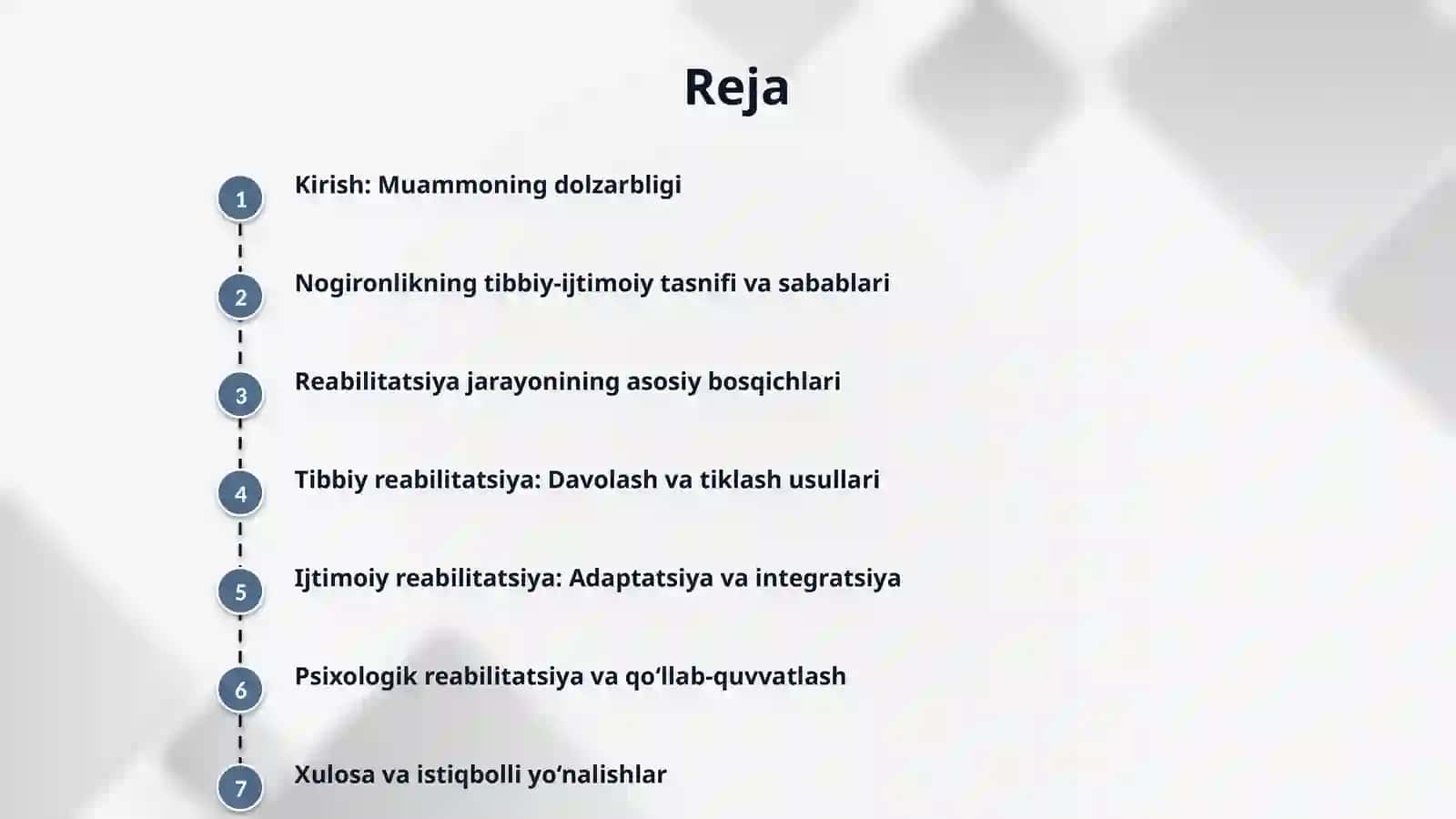 Nogironligi bo‘lgan shaxslarni tibbiy-ijtimoiy reabilitatsiya qilish 2