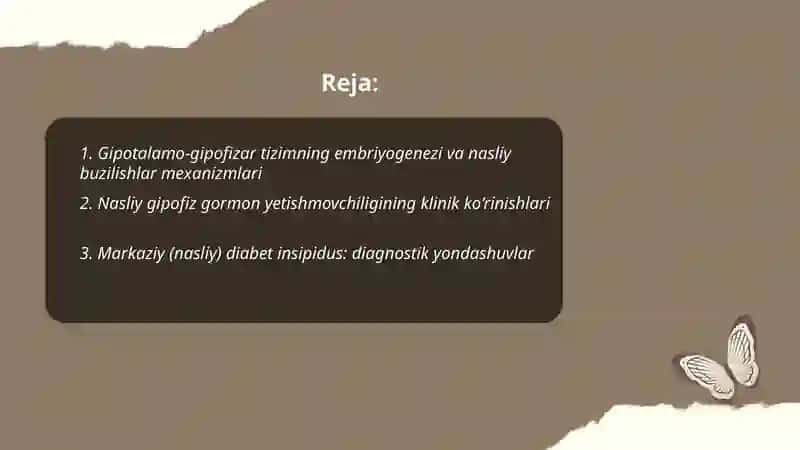 Gipotalqmo-gipofizar tizimning nasliy buzilishlari diagnostikasi 2