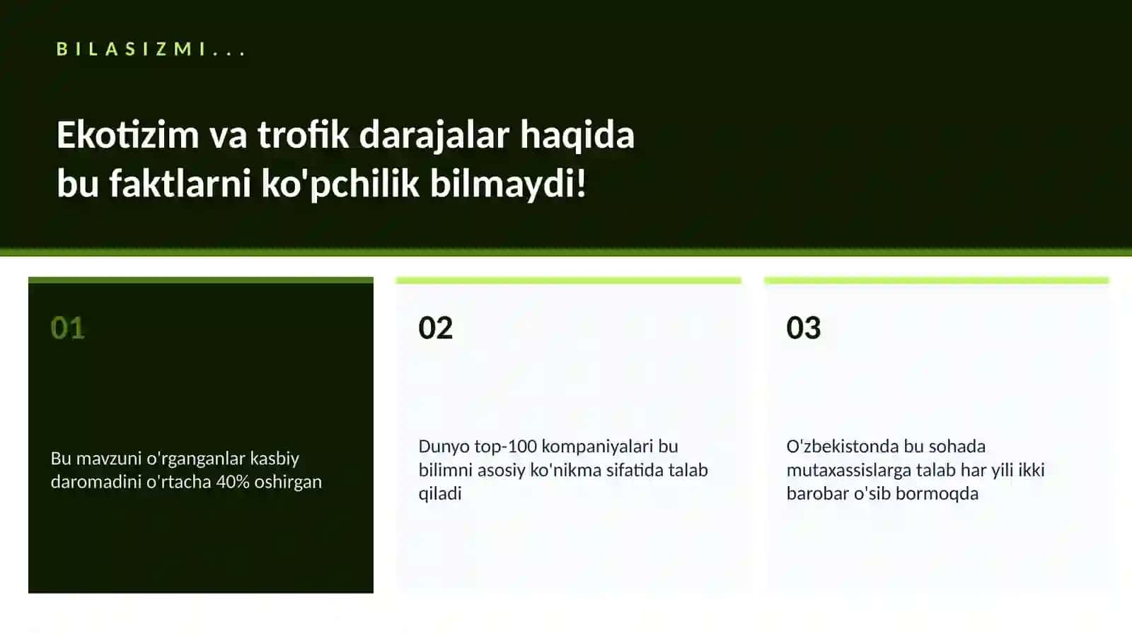 BIOLOGIYA — UY VAZIFALARI 2