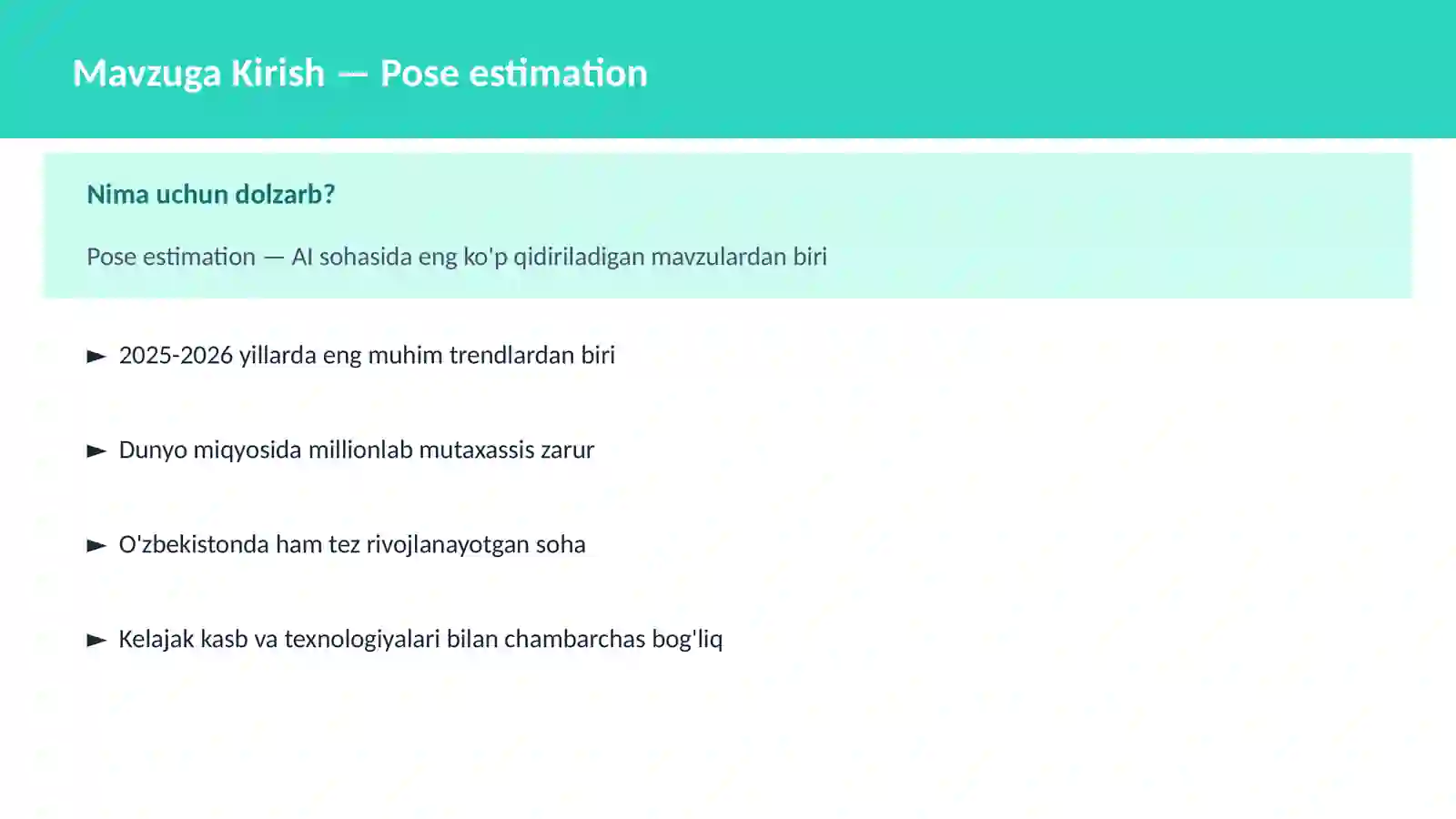 Pose estimation 2