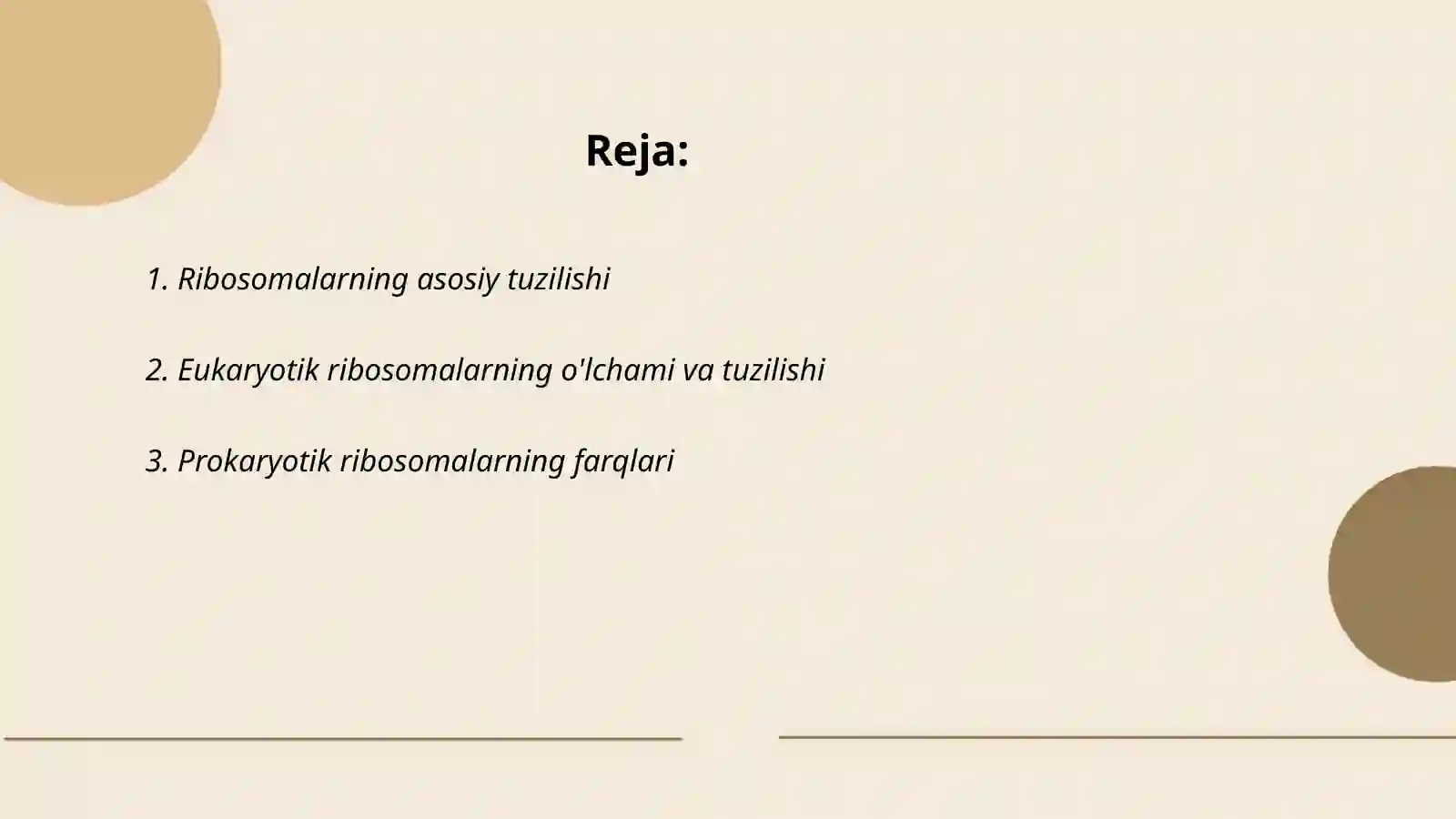 Ribosomalar ularning tuzilishi va funksional ahamiyati 2