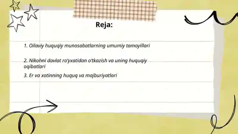 Oilada er-xotin va ota-onaning huquqiy maqomi 2
