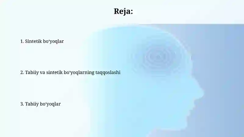 Tabiiy va sintetik bo'yoqlar 2