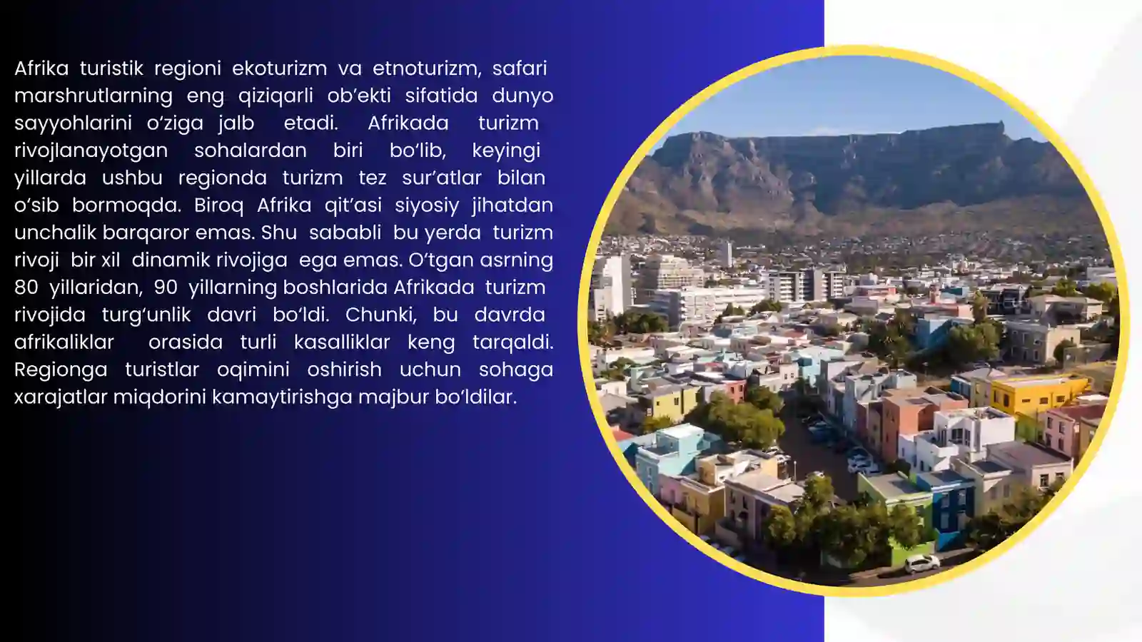 Yaqin sharq va Afrika regionlari mamlakatlari xalqaro turizm geografiyasi 2