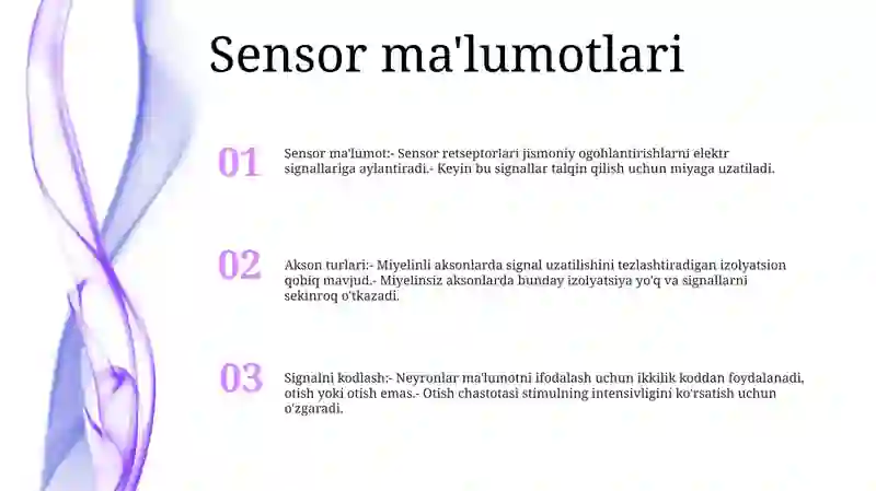 Sensorlar va Aksonlar 2