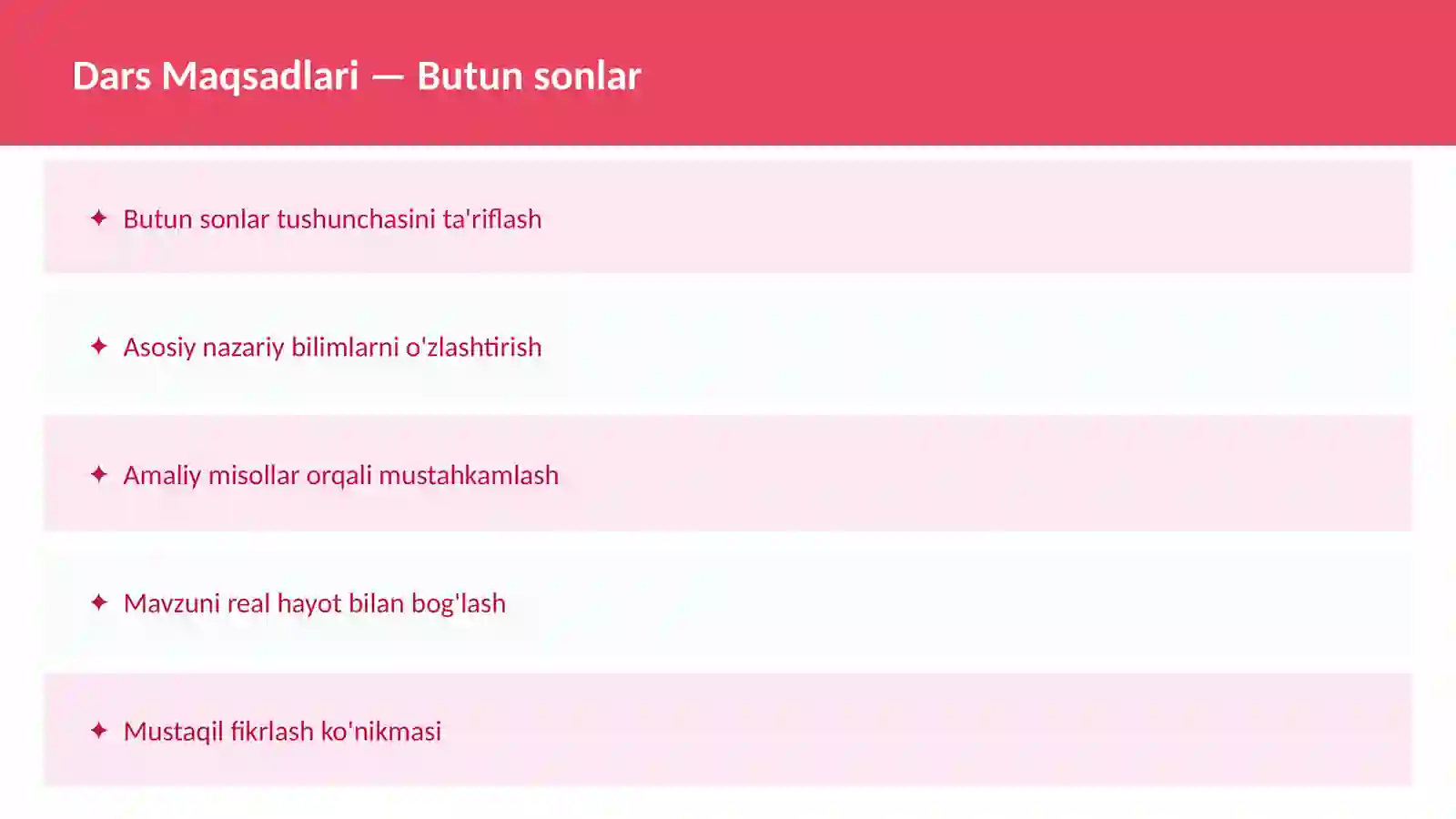 Sonlar nazariyasi 2