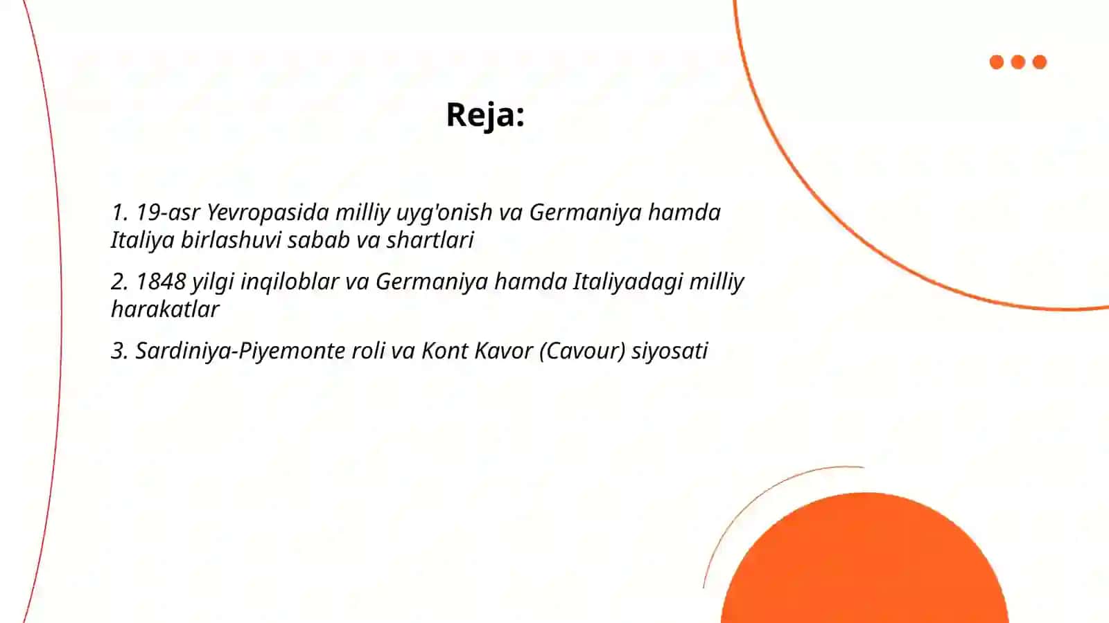 Germaniya va Italiya mamlakat birlashuvi uchun kurash 2