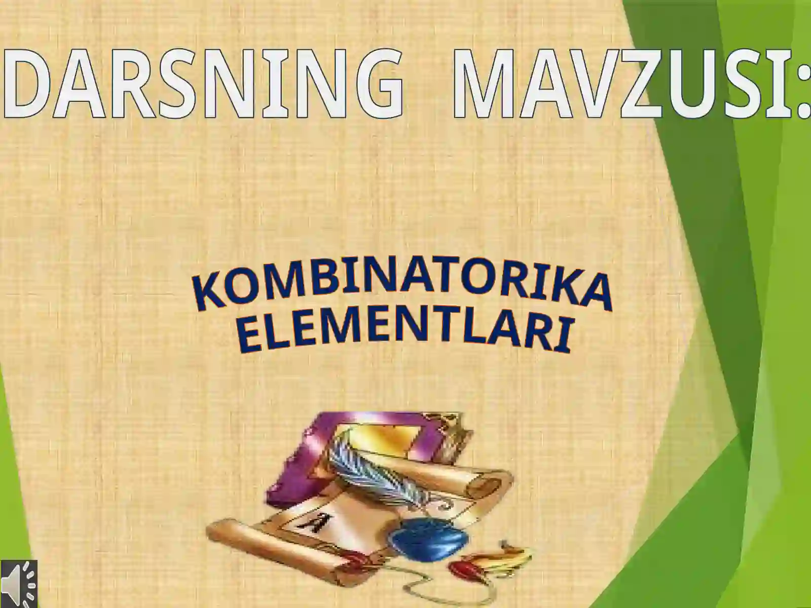 KOMBINATORIKA  ELEMENTLARI 2