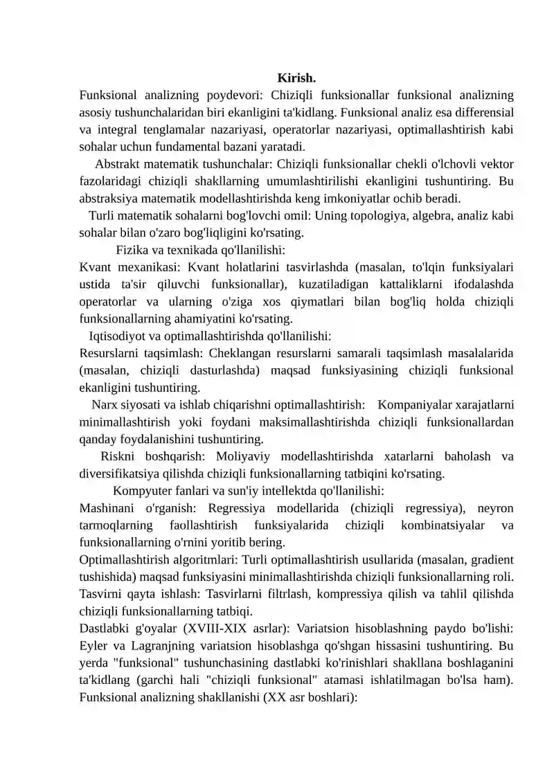 Chiziqli funksionallar 2