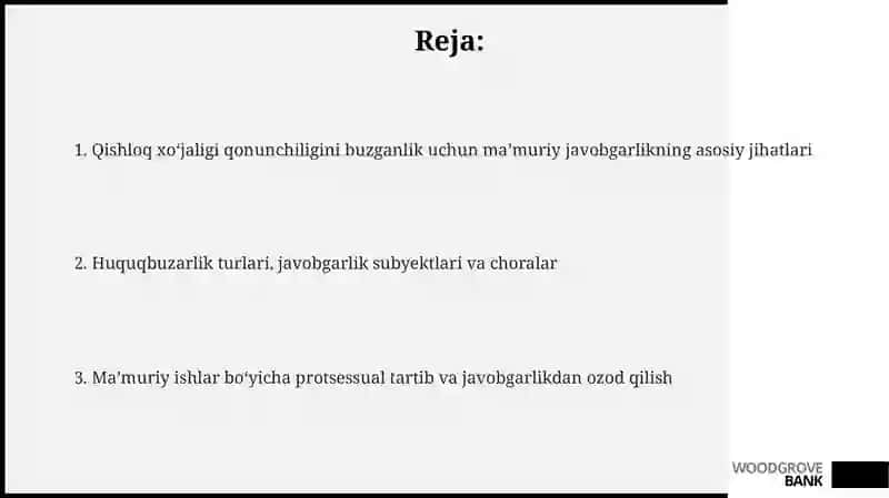 Qishloq xoʻjaligi qonunchiligini buzganlik uchun maʼmuriy javobgarlik 2