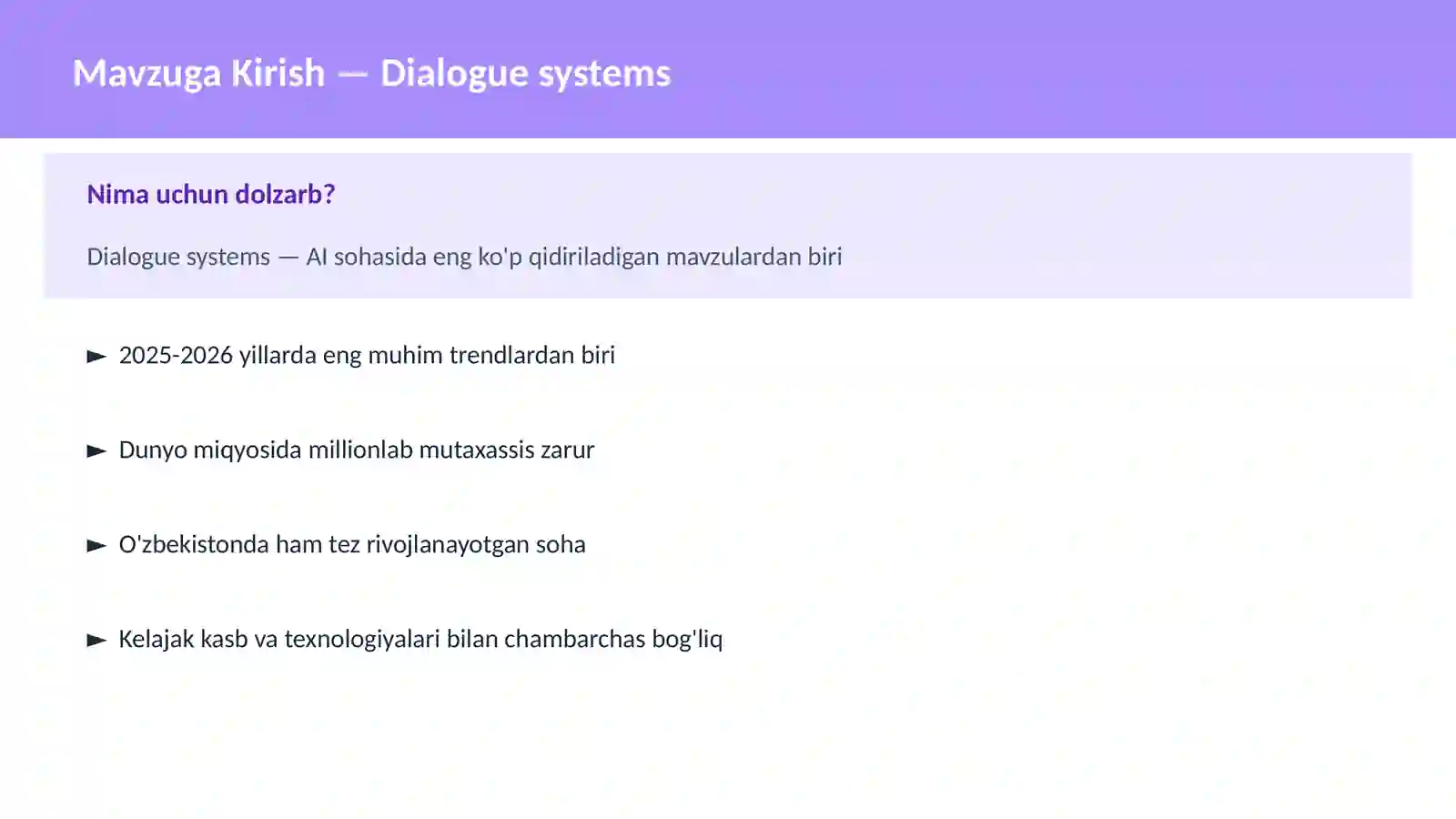 AI | NLP TABIIY TIL QAYTA ISHLASH 2