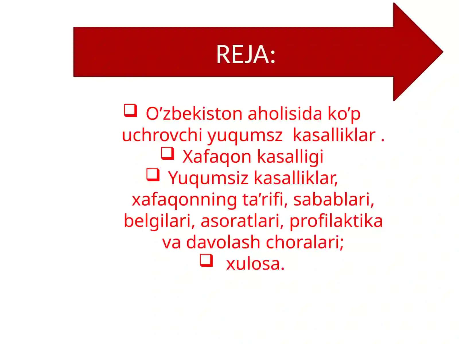 O’zbekiston aholisida ko’puchroviy yuqumli kasalliklar. Xafaqon kasalligi 2