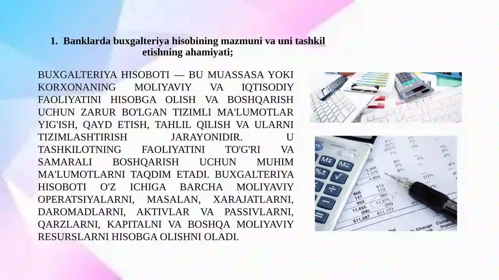 BANKLARDABUXGALTERIYAHISOBINITASHKILQILINISHASOSLARI 2