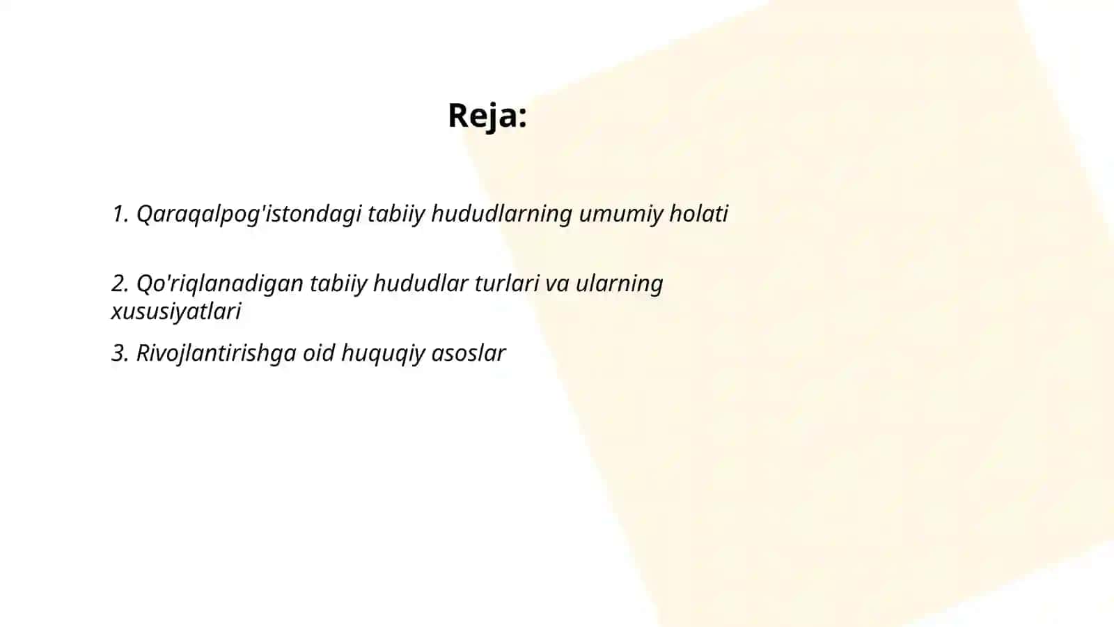 Qaraqalpog'istondagi qo'riqlanadigan tabbiy hududlarni rivojlantrish tartibi 2