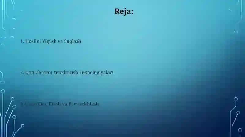 Qon choʻp oʻsimligini yetishtirish texnologiyasi 2