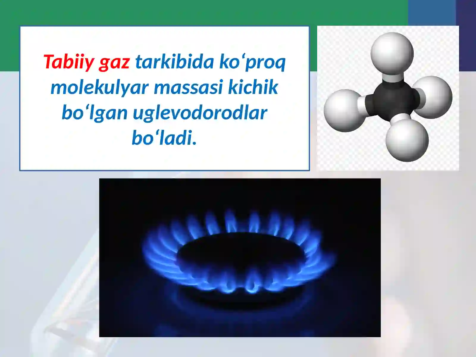 Uglevodorodlarning tabiiy manbalari.Tabiiygaz va toshko’mir 2